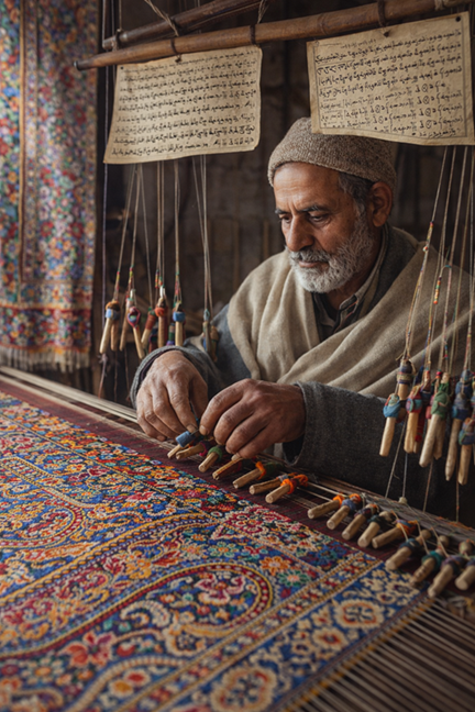 Kani Weaving — intricate warp and weft